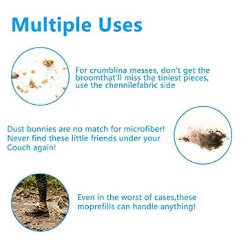 4 Pack Microfiber Flip Mop Refills,Compatible with O-Cedar Dual Action Mop,Replacement Mop Heads for Dry/Wet Use,Machine Washable.