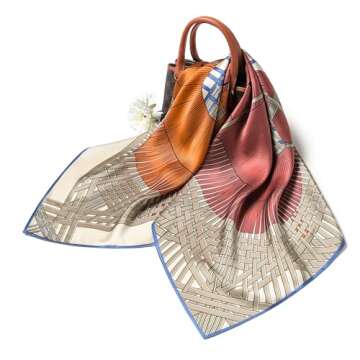 Luxurious SHIROUYU 100% Mulberry Silk Scarf - Perfect Gift