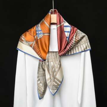 Luxurious SHIROUYU 100% Mulberry Silk Scarf - Perfect Gift