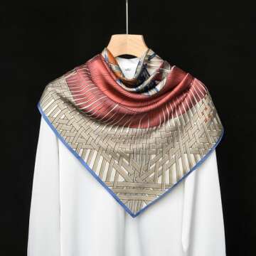 Luxurious SHIROUYU 100% Mulberry Silk Scarf - Perfect Gift