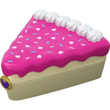 Polly Pocket Playset, Travel Toy with 2 Micro Dolls & 3 Accessories, Pocket World Birthday Cake Bash Compact