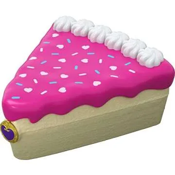 Polly Pocket Playset, Travel Toy with 2 Micro Dolls & 3 Accessories, Pocket World Birthday Cake Bash Compact