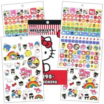 Hello Kitty Coloring Book and Stickers Super Set~ Shaped Foil Cover Hello Kitty Coloring Book with Hello Kitty Stickers & Specialty Sticker! by HUB Studios