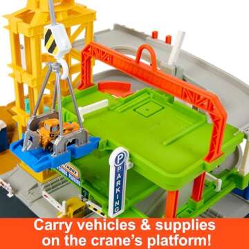 Matchbox Epic Construction Yard Playset with Interactive Crane