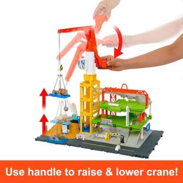 Matchbox Epic Construction Yard Playset with Interactive Crane