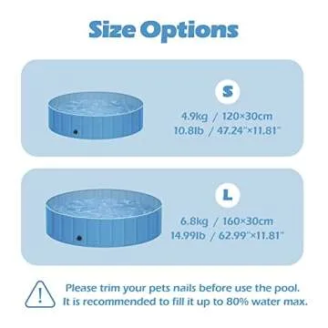 Durable 47" Foldable Dog Bath Pool for Pets