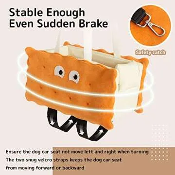 Anttyscar Console Dog Car Seat - Dog Console Car Seat for Pet, More Stable Center Console Dog Seat, Puppy Booster Seat with Seatbelt and Waterproof Pee Pad, Cozy Dog Car Carrier Washable