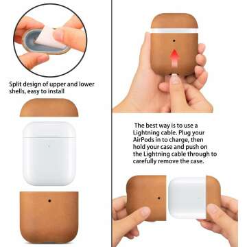 Leather AirPods Case with Strap – Vintage Design