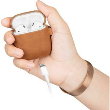 Leather AirPods Case with Strap – Vintage Design