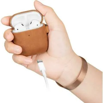 Leather AirPods Case with Strap – Vintage Design