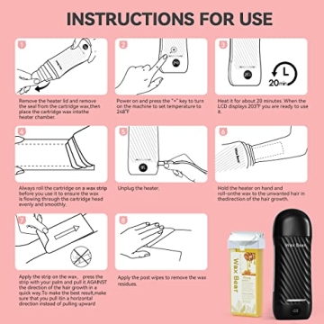 Wax Bear Roll-on Hair Removal Kit for Easy Waxing