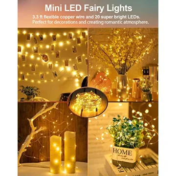 20 Pack Fairy Lights Battery Operated for Decor