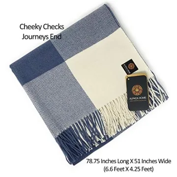 Cheeky Checks Alpaca Throw Blanket - 100% Baby Alpaca Wool