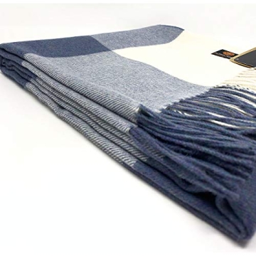 Cheeky Checks Alpaca Throw Blanket - 100% Baby Alpaca Wool