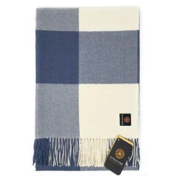 Cheeky Checks Alpaca Throw Blanket - 100% Baby Alpaca Wool