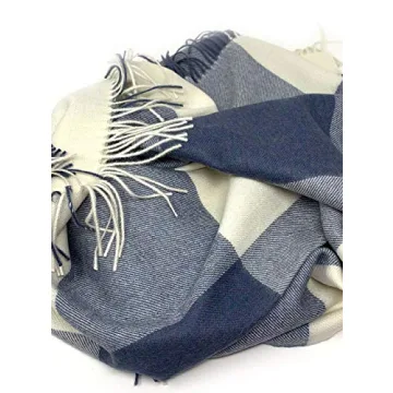 Cheeky Checks Alpaca Throw Blanket - 100% Baby Alpaca Wool