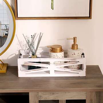 MJYIOK Rustic Bathroom Decor Box for Stylish Storage