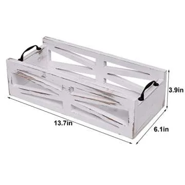 MJYIOK Rustic Bathroom Decor Box for Stylish Storage