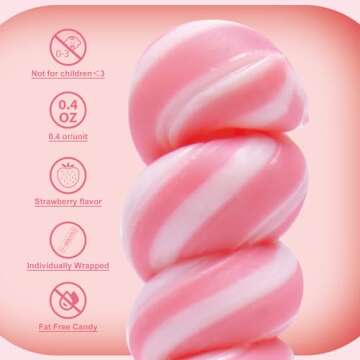 Pink Twisty Lollipops Individually Wrapped Bulk - Valentines Candy Valentine Lollipops Candy - Kid's...