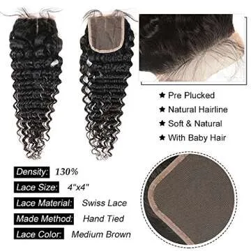 Brazilian 9A Deep Wave Bundles for Black Women