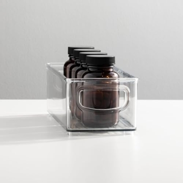 mDesign Clear Plastic Storage Bins - Organize with Style