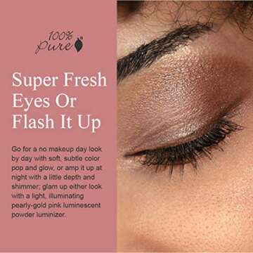 100% PURE Pretty Naked Makeup Palette - All in One Compact for Radiant Looks - Vegan