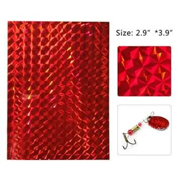 Fishing Lure Tape Reflective Fish Scales Lure Sticker, 15/30pcs Holographic Adhesive Luminous Lure Making Sticker Crafts DIY Film Flash Lure Tape for Fishing Lure Making Metal Baits