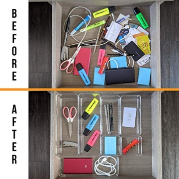 STYLIO Clear Acrylic Drawer Organizers 8 Piece Set