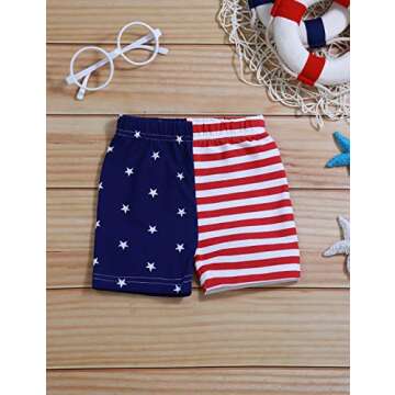 Ruptop Baby 4th of July Outfit Boy Summer Outfits Memorial Day Shirt Sleeveless T-Shirt Top with American Flag Short Pants Independence Day Set (6-12M/80)