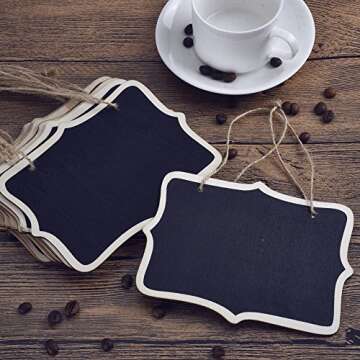 Mini Rectangle Chalkboard Labels Set of 10 for Decor