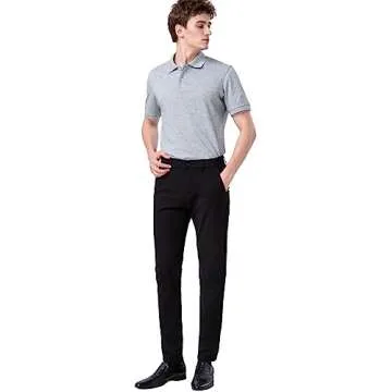Plaid&Plain Slim Fit Khaki Pants for Men - Tapered Fit
