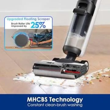 Tineco Floor ONE Switch S7 Wet Dry Vacuum Cleaner, Smart Floor Washer Multi-Function, Self-Cleaning, Extended Battery Lifespan 65Min Runtime, ZeroTangle Brush Dual-Edge Cleaning, Whole-House Cleaning