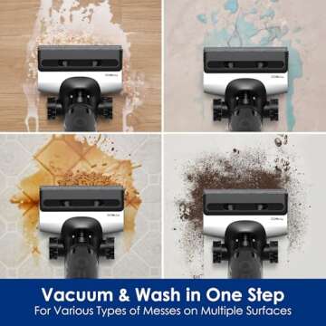 Tineco Floor ONE Switch S7 Wet Dry Vacuum Cleaner, Smart Floor Washer Multi-Function, Self-Cleaning, Extended Battery Lifespan 65Min Runtime, ZeroTangle Brush Dual-Edge Cleaning, Whole-House Cleaning