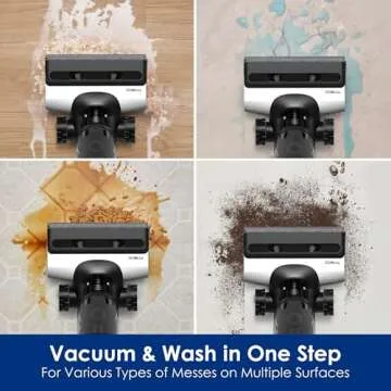 Tineco Floor ONE Switch S7 Wet Dry Vacuum Cleaner, Smart Floor Washer Multi-Function, Self-Cleaning, Extended Battery Lifespan 65Min Runtime, ZeroTangle Brush Dual-Edge Cleaning, Whole-House Cleaning