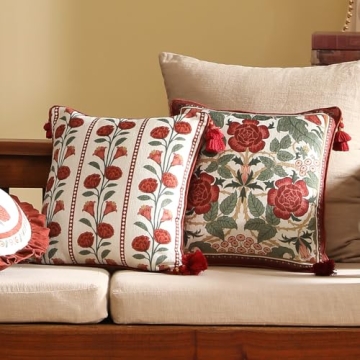 bilin gaier Velvet Floral Throw Pillow Covers for Home