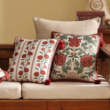 bilin gaier Velvet Floral Throw Pillow Covers for Home