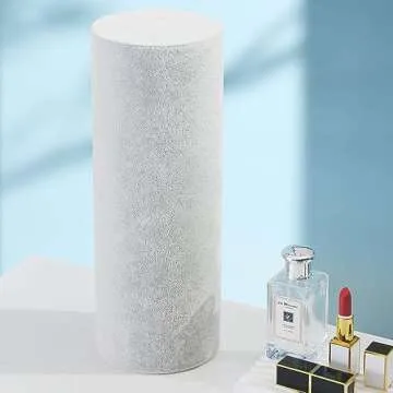 Justsoso Headband Holder Organizer, Soft Velvet Tower Hairband Stand Display, Vertical Hair Hoop Accessories Jewelry Storage for Women Girls (Gray Beige Velvet)