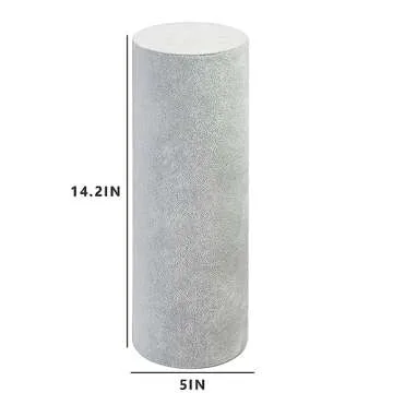 Justsoso Headband Holder Organizer, Soft Velvet Tower Hairband Stand Display, Vertical Hair Hoop Accessories Jewelry Storage for Women Girls (Gray Beige Velvet)