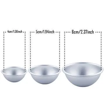 Caydo 12-Piece DIY Bath Bomb Mold Set - 3 Sizes