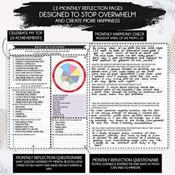 Life Planner - Undated Deluxe Weekly, Monthly Planner, a 12 Month Journey to Increase Productivity & Happiness, Life Organizer, Gratitude Journal, Law of Attraction Planner - Start Anytime