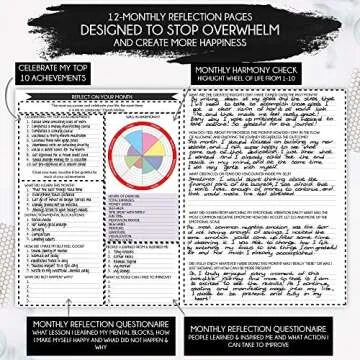 Life Planner - Undated Deluxe Weekly, Monthly Planner, a 12 Month Journey to Increase Productivity & Happiness, Life Organizer, Gratitude Journal, Law of Attraction Planner - Start Anytime