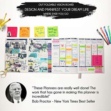 Life Planner - Undated Deluxe Weekly, Monthly Planner, a 12 Month Journey to Increase Productivity & Happiness, Life Organizer, Gratitude Journal, Law of Attraction Planner - Start Anytime