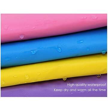 Helonge Rain Poncho, Waterproof Raincoat with Hoods, Multipurpose Disposable Raincoat for Outdoor, Camping and Emergency (Pink)
