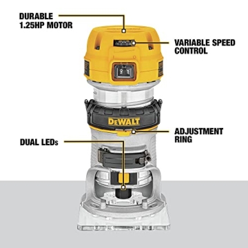 Powerful DEWALT Router with Variable Speed Control