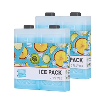 TOURIT Reusable Ice Packs for Coolers Long Lasting Freezer Packs Space Saving Ice Blocks for Lunch B...