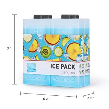 TOURIT Long Lasting Ice Packs for Coolers and Lunch Bags