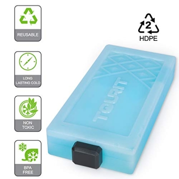 TOURIT Long Lasting Ice Packs for Coolers and Lunch Bags