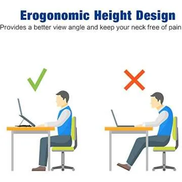 BESIGN Adjustable Laptop Stand, Ergonomic Riser Notebook Computer Holder Stand Compatible with Air, Pro, Dell XPS, HP, Lenovo More 10-15.6" Laptops, Black