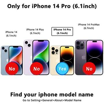 𝟐𝟎𝟐𝟐TopPerfekt Compatible with iPhone 14 Pro Wallet Case with Card Holder, 360°Rotation...