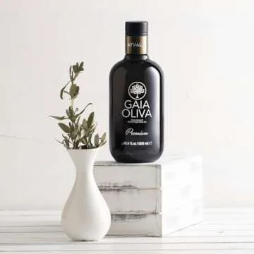 Gaia Oliva Cold Press Extra Virgin Olive Oil, Early Harvest Fruity Flavor Fresh Premium Olive Oil from Aegean Region, Aeite De Oliva Extra Virgen (16.9 Fl Oz)